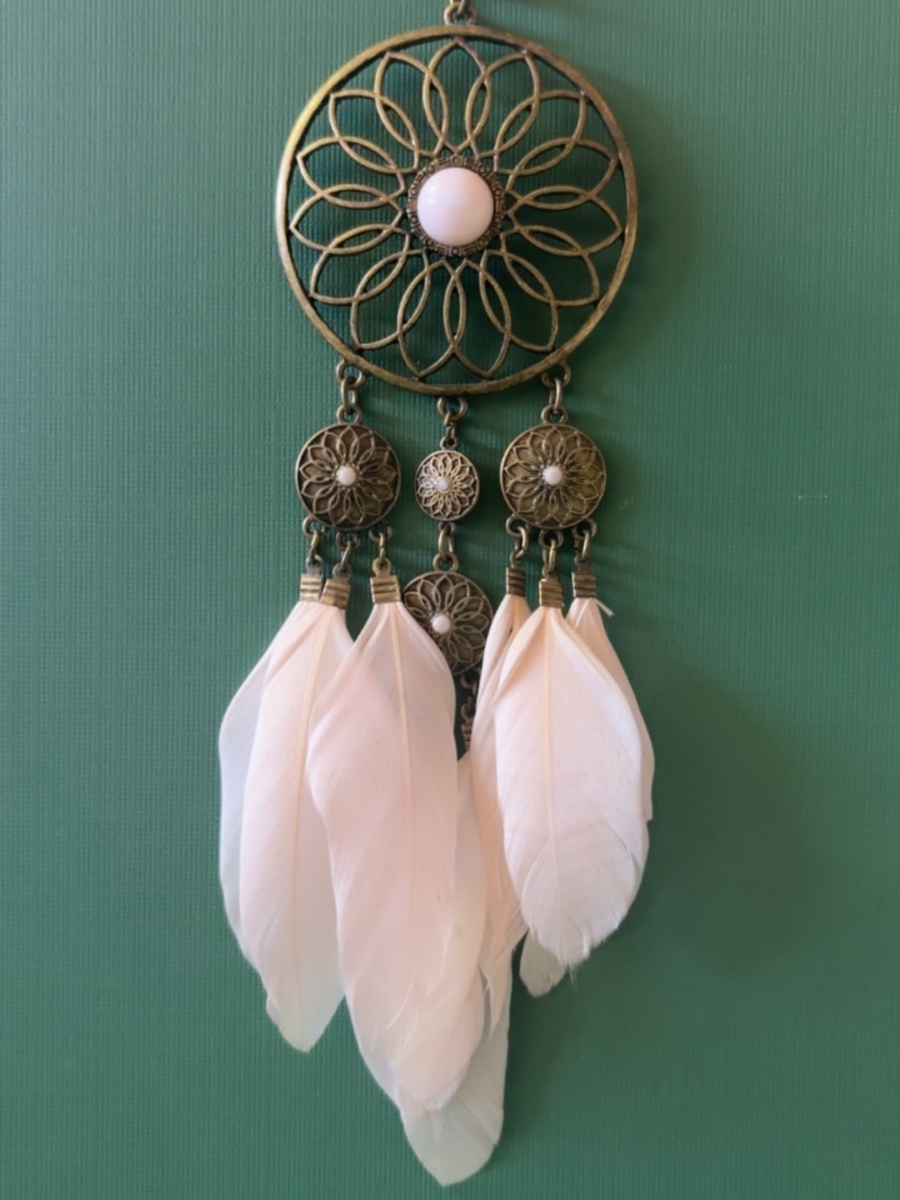 Boho Dreamcatcher Feather Necklace